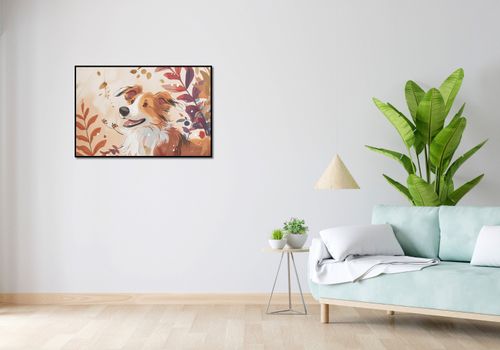 Plakat 91,5x61cm Collie Jesienną Porą na Arena.pl