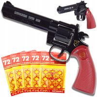 PISTOLET NA SPŁONKĘ KAPISZONY GRATIS 5x72szt METALOWY REWOLWER DLA DZIECI
