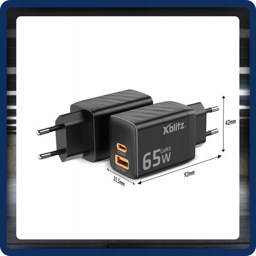 Xblitz XC2 ładowarka sieciowa 65W szybkie ładowanie USB C A na Arena.pl