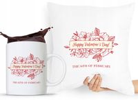 Zestaw Poduszka + Kubek Walentynki Dla Dziewczyny Z Nadrukiem Ze Zdjęciem