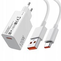 XIAOMI oryginalna ładowarka sieciowa USB A QC3.0 3A 120W MDY-16-EN + kabel
