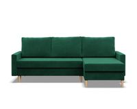 Narożnik uniwersalny, MILO, velvet, 223x140x92 cm, zieleń | TYLETEGOTU