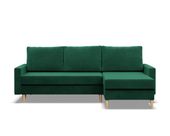 Narożnik uniwersalny, MILO, velvet, 223x140x92 cm, zieleń | TYLETEGOTU
