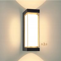 2X Kinkiet Zewnętrzny LED Czujnik Ruchu Elewacyjny 24W 3000lm IP65 Czarny