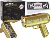 Pistolet Na Pieniądze Strzelający Złoty Wyrzutnia Money Gun Banknoty