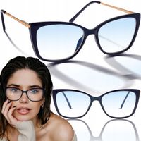 Okulary do komputera blokujące niebieskie światło damskie plusy BRILO +1