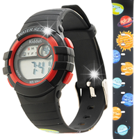 Kiddus Digital watch for girls and boys. With stopwatch, alarm and light.