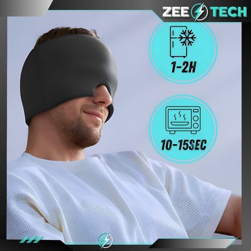 CZAPKA ŁAGODZĄCA NA BÓL GŁOWY MIGRENĘ MASKA CHŁODZĄCA KOMPRES ŻELOWY OKŁAD na Arena.pl