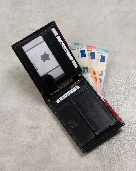 Portfel Męski N992-RVT Black+Red zdjęcie 6