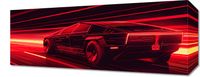 Obraz 50x20cm Prędkość w Czerwonym Neonie
