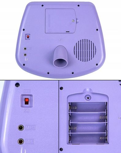 ZESTAW DO KARAOKE DLA DZIECI MIKROFON + REGULOWANY STATYW EFEKTY DŹWIĘK MP3 na Arena.pl