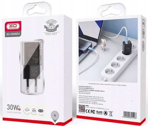 Ładowarka siec XO USB+USB-C+Lightning PD 30W QC3.0 na Arena.pl