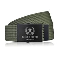 pasek męski 105 cm pasek męski parciany ciemnozielony paolo peruzzi
