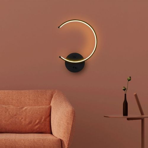 Lampa ścienna LED, 33 x 46 x 6 cm, czarna na Arena.pl