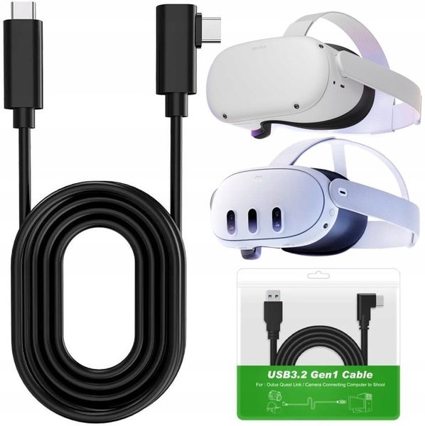 KABEL 5m do OCULUS LINK SteamVR QUEST 1 QUEST 2 QUEST 3 + GRATIS *JAKOŚĆ* zdjęcie 1