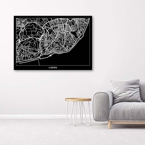 OBRAZ NA PŁÓTNIE Lizbona Plan Miasta na Arena.pl