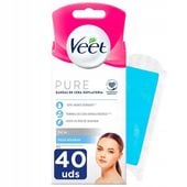 VEET Pure PLASTRY DO DEPILACJI TWARZY do skóry wrażliwej 40 szt