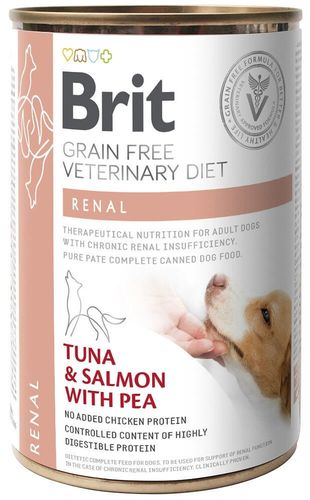 Brit Grain Free Veterinary Diet Dog Renal Tuńczyk, Łosoś I Groszek 400g na Arena.pl