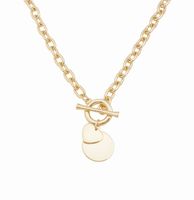 naszyjnik toggle z sercem i blaszką (c21/wio/01au)