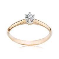 klasyczny zaręczynowy pierścionek z diamentem 0.10ct h/si