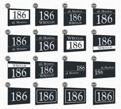 Tabliczka ADRESOWA Z TWOIM ADRESEM STRZAŁKA NUMER na Arena.pl