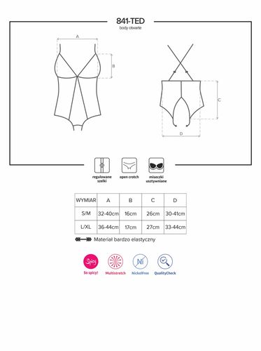 Bielizna-841-Ted-1 Body  S/M na Arena.pl