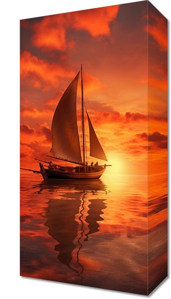 Obraz 20x40cm Pod Żaglami Zachodu Słońca zdjęcie 1