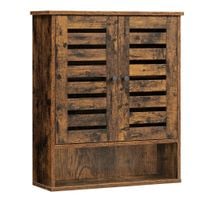 Szafka do łazienki rustykalna brązowa 60x20x70 cm z półką w środku