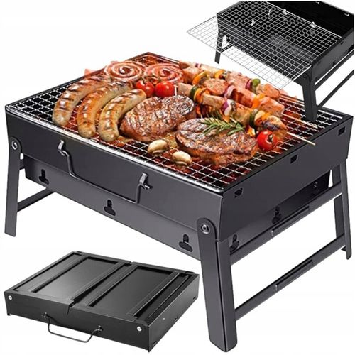 ZESTAW GRILL OGRODOWY WĘGLOWY TURYSTYCZNY |SKŁADANY |+ AKCESORIA DO GRILLA na Arena.pl