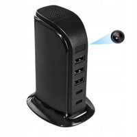 ŁADOWARKA 3xUSB 2xTyp C UKRYTA KAMERA SZPIEGOWSKA FULL HD WIFI