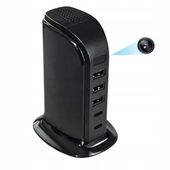 ŁADOWARKA 3xUSB 2xTyp C UKRYTA KAMERA SZPIEGOWSKA FULL HD WIFI