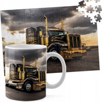 ZESTAW KUBEK + PUZZLE 110EL - TIR CIĘŻARÓWKA TRANSPORT SPEDYCJA