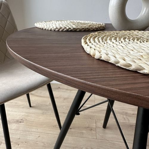 Stolik okrągły PARIS BLACK DTW 80 cm jesion na Arena.pl