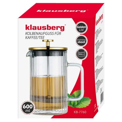zaparzacz tłokowy do kawy/herbaty termiczny 600ml klausberg kb-7760 na Arena.pl