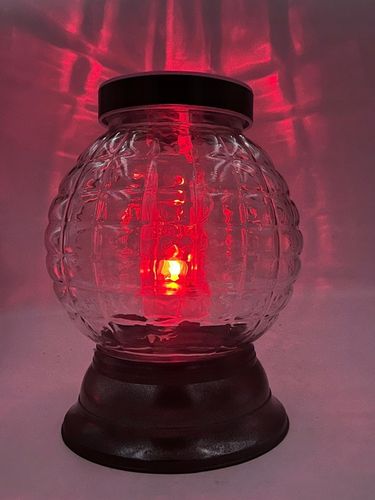 ZNICZ SOLARNY FOTOWOLTAICZNY DUŻY KULA KARBOWANE SZKŁO 24CM ! na Arena.pl