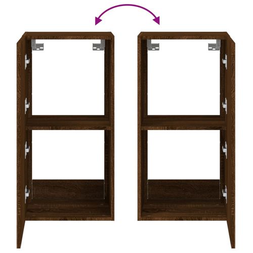 Ścienna szafka TV z LED, brązowy dąb, 40,5x35x80 cm na Arena.pl