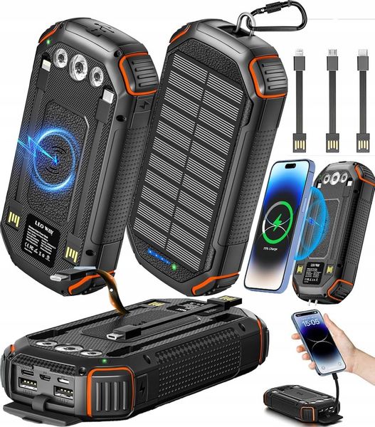 POWERBANK ŁADOWARKA SOLARNY 20000mAh 5xUSB LATARKA KARABIŃCZYK QI Acelufly zdjęcie 1