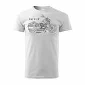 Koszulka motocyklowa na motor HARLEY FATBOY męska biała REGULAR XL