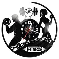 Zegar ścienny z płyty winylowej Fitness 1247.14