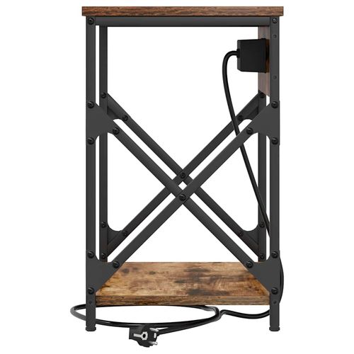 Nocna szafka z stacją ładującą Wędzony dąb 41 x 31 x 51 cm na Arena.pl