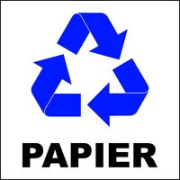 Naklejka Kosz Znak Segregacja Odpadów Papier 25X25 Libres So-10 Bhp Robocze