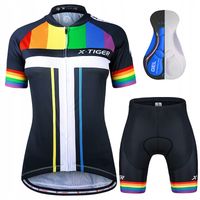 STRÓJ ROWEROWY DAMSKI SPODENKI KOSZULKA PRIDE LGBT