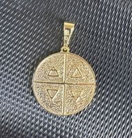 PIECZĘĆ SIEDMIU ARCHANIOŁÓW TALIZMAN ANIOŁÓW SREBRO 925 POZŁACANY ZAWIESZKA