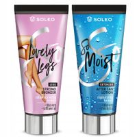 SOLEO LOVELY LEGS 135ml MOCNY BRONZER DO NÓG + BALSAM PO OPALANIU 15