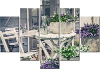 105CM 150CM OBRAZ 5 ELEM RELAKS WŚRÓD KWIATÓW DRUK