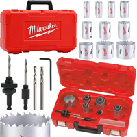 Zestaw bimetalowych otwornic 10 szt 19-57 mm do drewna aluminium koronka