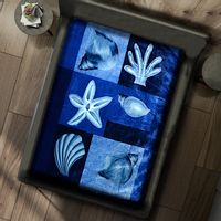 Gruby Koc Akrylowy 160X210 Muszelki Granat 18784