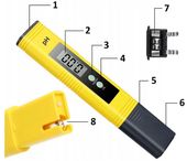 Tester miernik pH do wody pH meter MISKAS-pH (biały)