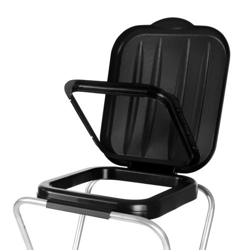 Uchwyt ścienny wiszący do segregacji śmieci czarny - worki 120L na Arena.pl