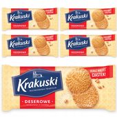 Pakiet Herbatniki z cukrem Krakuski Deserowe 5x200g